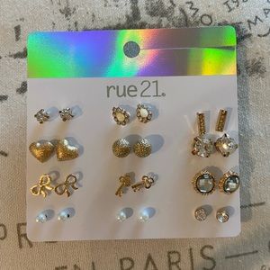 Assorted stud earrings